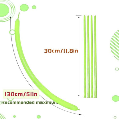 Light Green Long Balloons Premium 260 Twisting Balloons Animals Magic - Image 3
