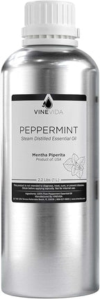 VINEVIDA Peppermint Essential Oil - 32 oz - Undiluted - DIY Candle Scents - Bulk for Soap Making & Skin Safe