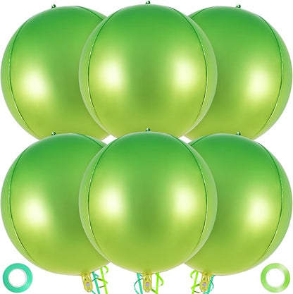 Metallic Gradient Green Balloons, 22 Inch Large Sphere Round Balloons by AIQINHU