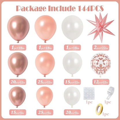 KARLURE Rose Gold Balloons Arch Kit - Image 2
