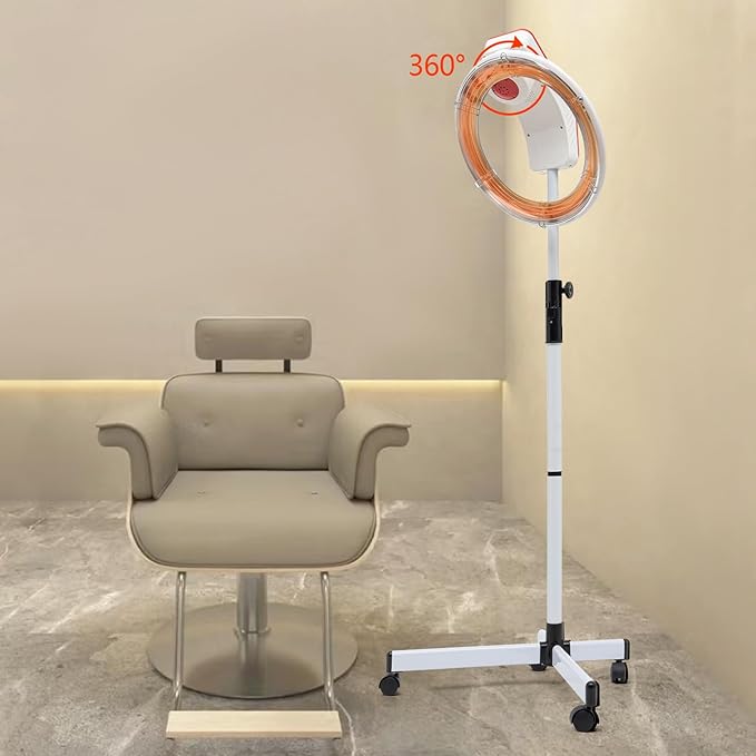 Professional Hair Salon Steamer,Stand HairDryer, Orbiting Rotating Hair Processor with Wheels,3 in 1 Orbiting Hair Dryer,Hair Dryer Accelerator, Perm Styling