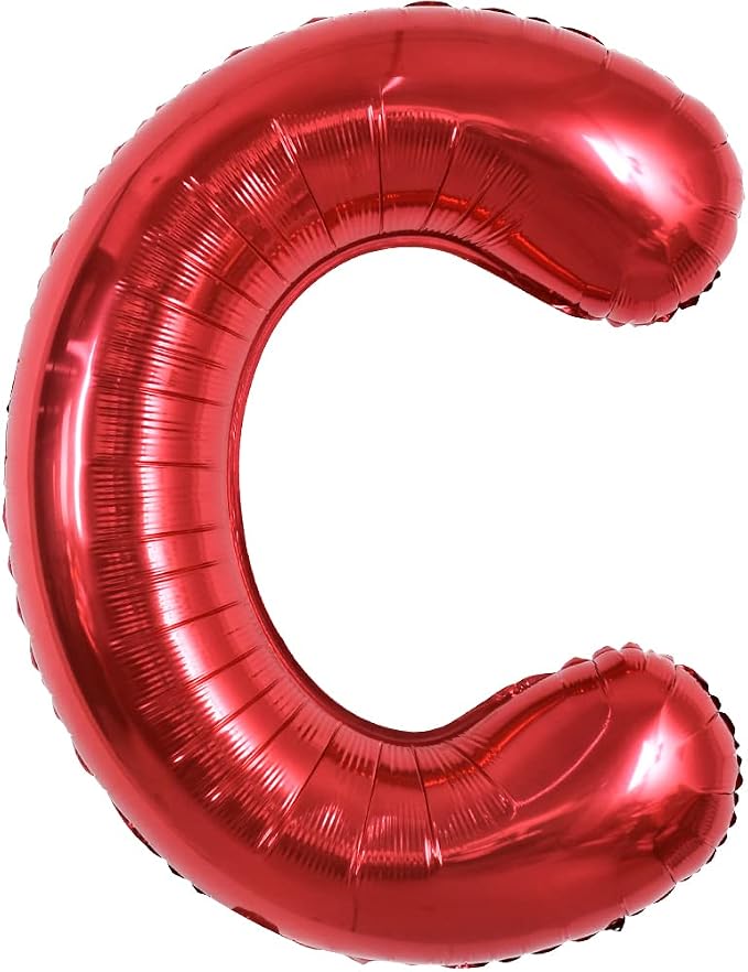 TONIFUL 40 Inch Large Bright Red Letter Balloons A-Z, Giant Jumbo Helium Foil by TONIFUL