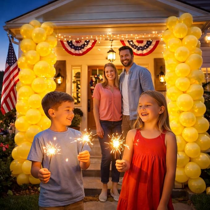 Yellow Balloons 100 Pack, Latex Party Balloons, 12 Inch Round Helium Yellow - Image 5