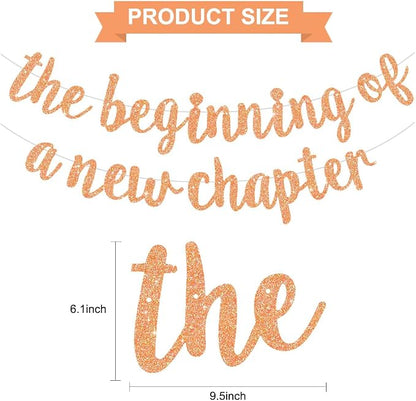 BEISHIDA Light Orange Pre-Strung The Beginning of A New Chapter Banner | Glitter - Image 2