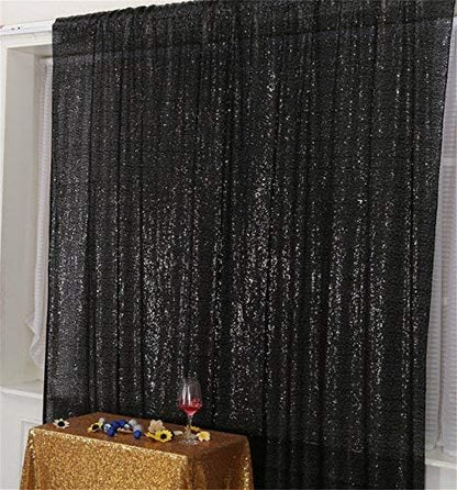 Eternal Beauty Black 3mm Sequin Backdrop 7x7 Ft - Image 7
