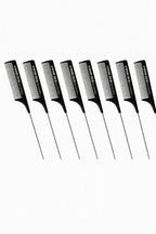 Ultimate Hair Detangling Brush for Professional Styling Long Tail Rat Detangler Comb | Anti Static Fine Teeth Black Carbon Fiber Heat Resistant