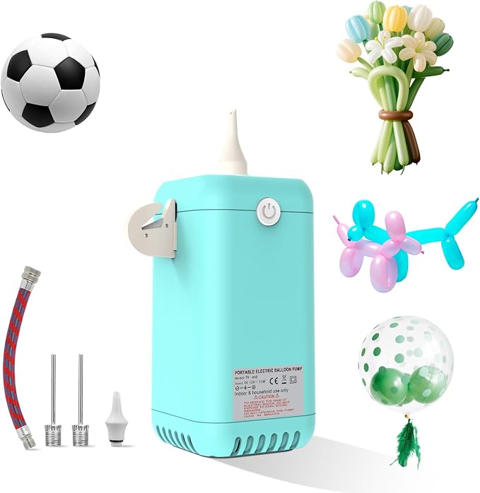 Ball Pump Balloon Pumps Electric, Balloon Pump Portable Long Animal Balloon Pump by Fikowo