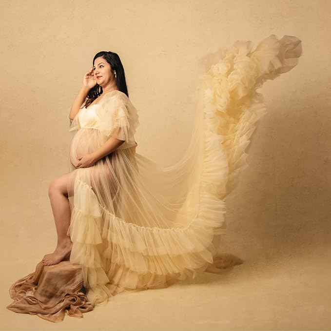 Kate Seamless Paper Backdrop Beige Cream Paper Backdrop - Image 6