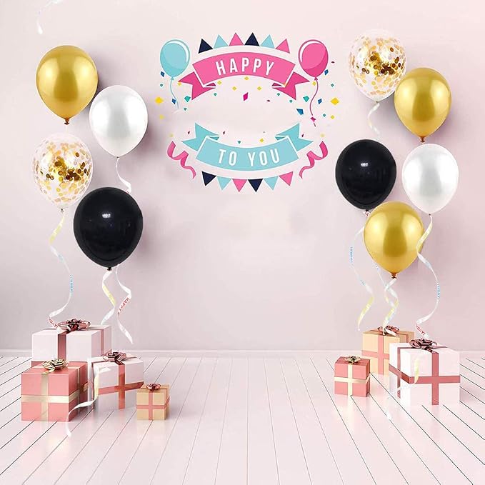 BEISHIDA 500 Yards Happy Birthday Printed Crimped Curling Ribbon Balloon String - Image 3