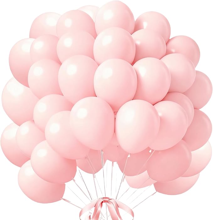 160Pcs Pastel Pink 12 Inch Pink Latex Party Balloons by PAXILE