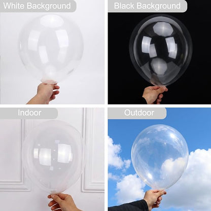 RUBFAC 135pcs Clear Balloons, Latex Transparent Balloon Different Sizes 18 12 - Image 4