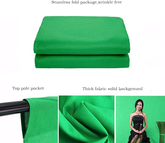 Green Screen Backdrop 6x9ft Photo Backdrop Chromakey Muslin Portrait Green - Image 5