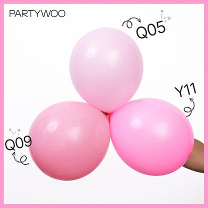 PartyWoo Baby Pink Balloons 100pcs 10 Inch Pastel Light Pale Pink Balloons - Image 4