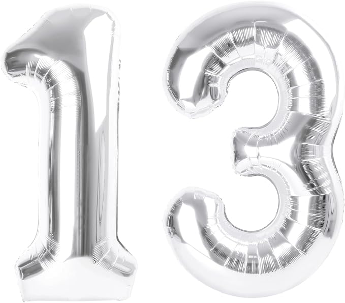 Numbers 12 Balloon 40Inch Silver Balloons by Argthjy