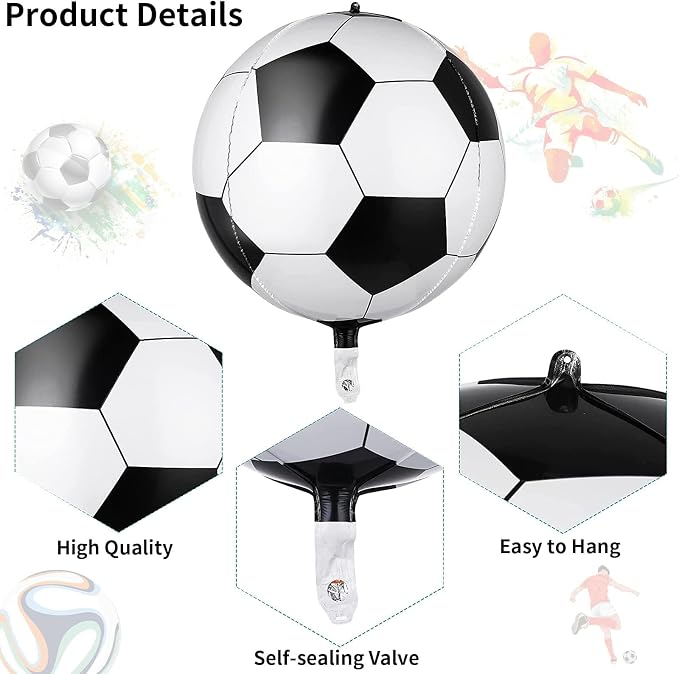 22 Inch 4D Soccer Foil Balloons - Image 3