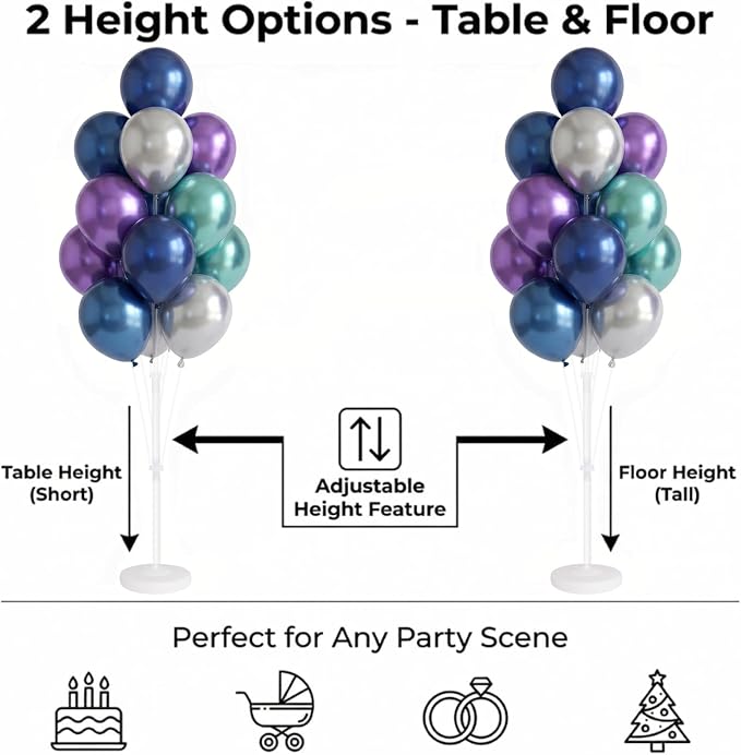 Balloon Column Stand Kit with Balloons, Base and Pole, Balloon Column Kit - Image 3