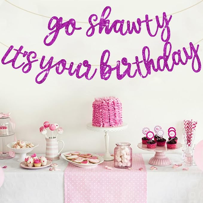 BEISHIDA Purple Go Shawty It's Your Birthday Banner - Image 4