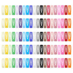 ECADY 100-Piece Metal Snap Hair Clips for Girls, Toddlers, and Kids - Perfect for Fine Hair, Thick Hair, and More - Featuring Fun Rectangle Designs