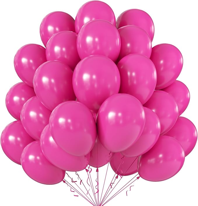 10 Inch Hot Pink Balloons by KALOR