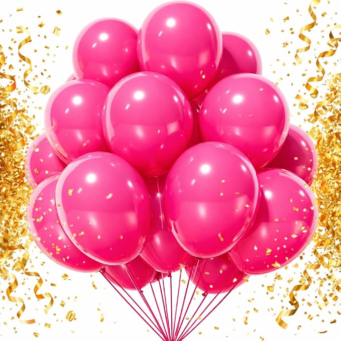 Pink Balloons 12 Inch, 100 Pack Latex Party Balloons, Round Helium Light Pink by Tamodan+for+better