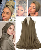 Harewom Head Wraps for Black Women Stretch Head Scarf Long African Hair Wraps Turban Headwraps Jersey Headbands