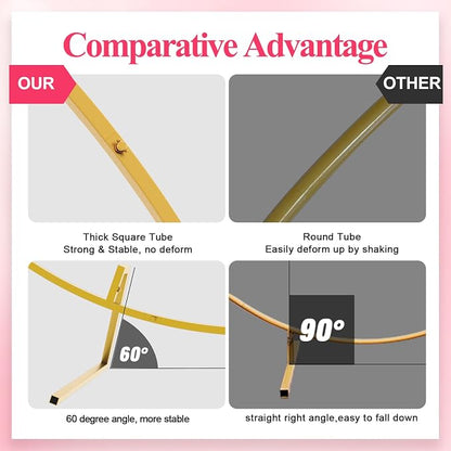 Round Backdrop Stand 7.2FT Gold Metal Circle Balloon Arch Frame | Metal Circle - Image 6