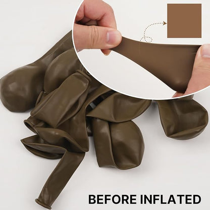 PartyWoo Brown Balloons 100pcs Boho Neutral Coffee Color 5 Inch | Balloons - Image 4