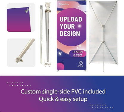 Custom Banner with X Stand 32x78" | Personalized X Banner Stand - Image 4
