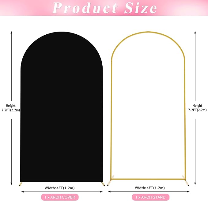 7.2FT Arch Backdrop Stand and Cover Set, Arch Stand - Image 2