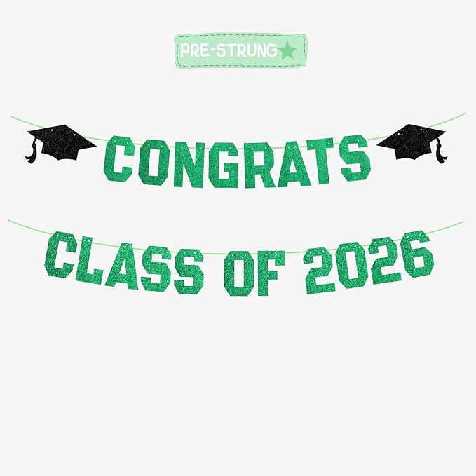 Pre-Strung Congrats Banner for Graduation by Unknown