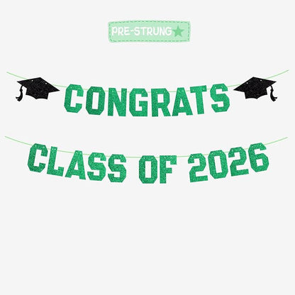 Pre-Strung Congrats Banner for Graduation by Unknown