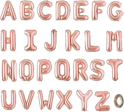 Letter Balloons Rose Gold Balloon, Custom Alphabet Balloons by Uorbmaio