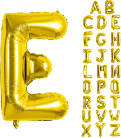 Gold Letter Balloons 40 Inch Large Letter E Balloon Aluminum | Foil Mylar Big by YUNSHANGMO