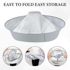 2 Pcs Hair Catcher for Haircuts, Haircut Cape, Foldable Hairdressing Umbrella Cape, Waterproof, Suitable for Adults and Children, Salon and Home Trimming/Coloring/Styling (Light Grey)
