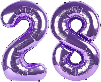 Number Balloons Purple 28 Balloon 40 inch by Enyeopd