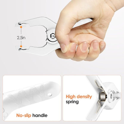 Spring Clamps Heavy Duty, 6in Plastic Backdrop Clips, 6 Pack White | Strong - Image 3