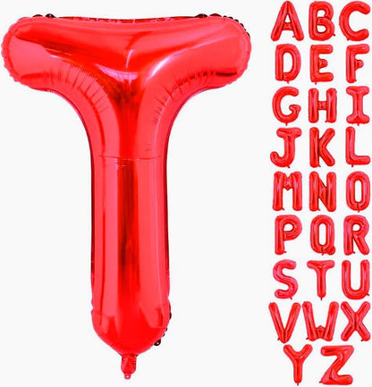 Red Letter T Balloons, T Balloon 40 Inch T Balloons Letter - Image 2