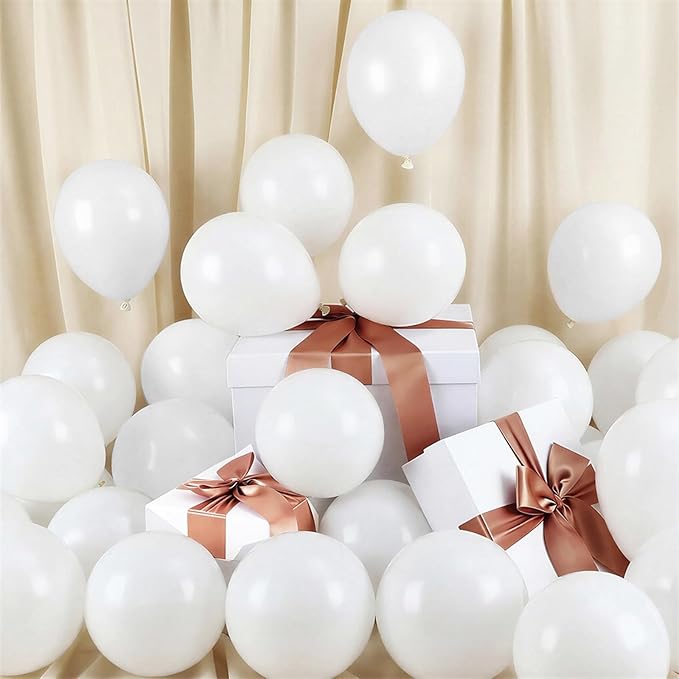 RUBFAC White Balloons, 2026 International Football Game Decor, Graduation by RUBFAC