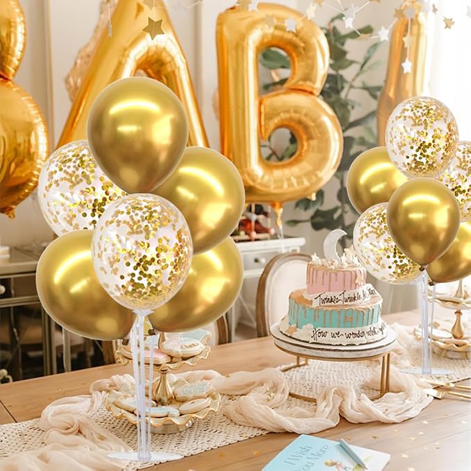 TONIFUL 4 Set Gold Balloon Stand Balloon Centerpieces - Image 5