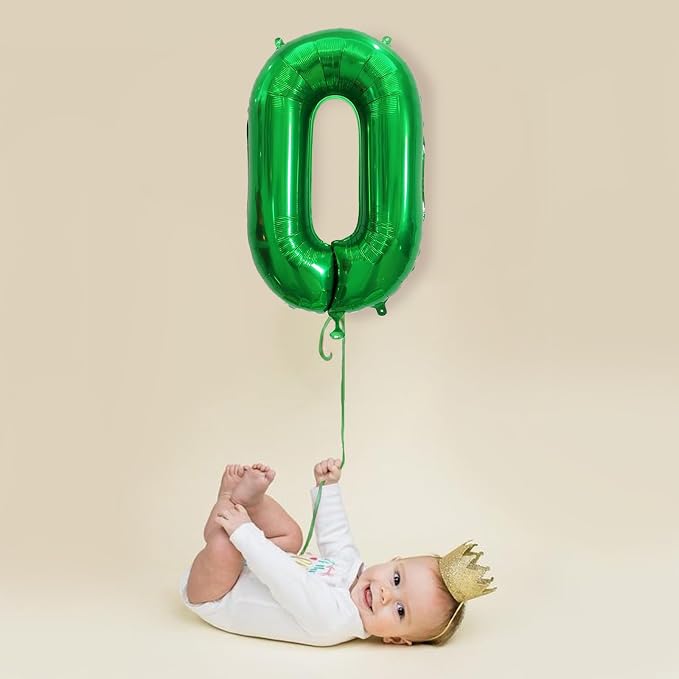 Number Balloons Green Party Balloon - Image 5