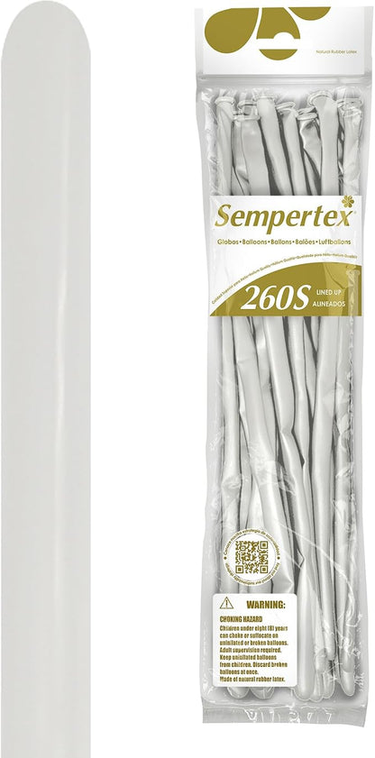 Sempertex Silk Oyster White Balloons, Nozzles Up, thick & durable, bridal by Sempertex