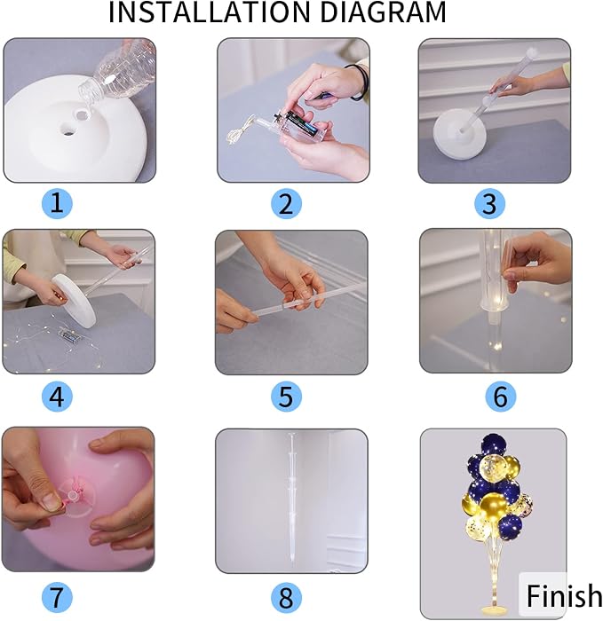 Cicicooie 2 Set Floor Balloon Stand Kit - Image 6