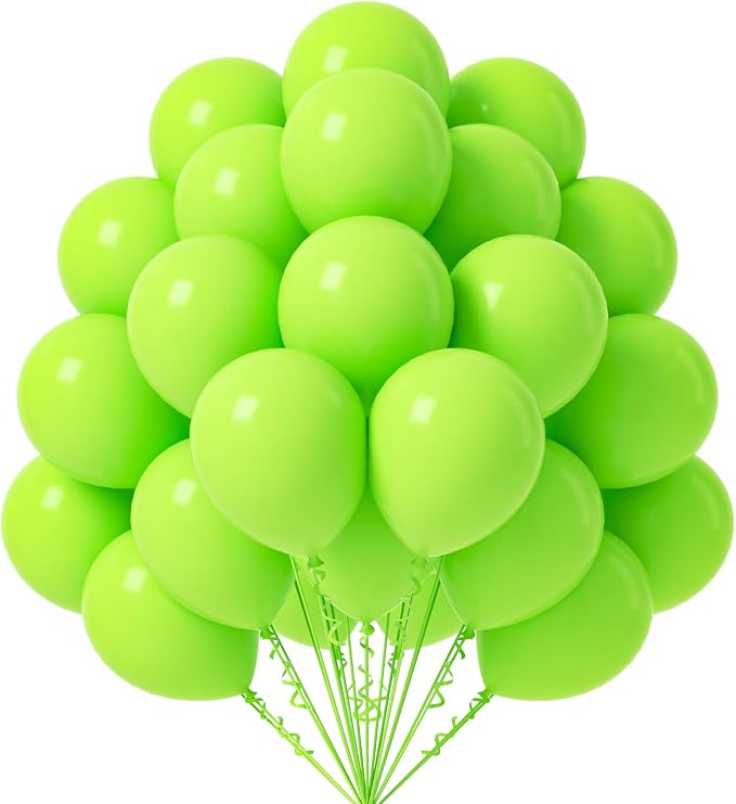 50 Pack Lime Green Balloons 12 Inch by FOTIOMRG