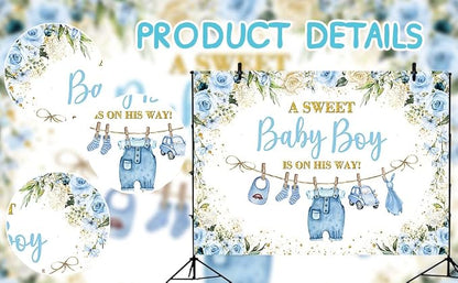 Cute Clothes Baby Shower Backdrop - Image 8