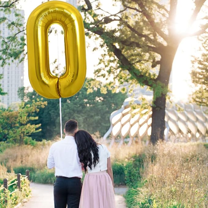 TONIFUL 40 Inch Large Gold Letter O Foil Balloons Alphabet Balloons | Giant - Image 4