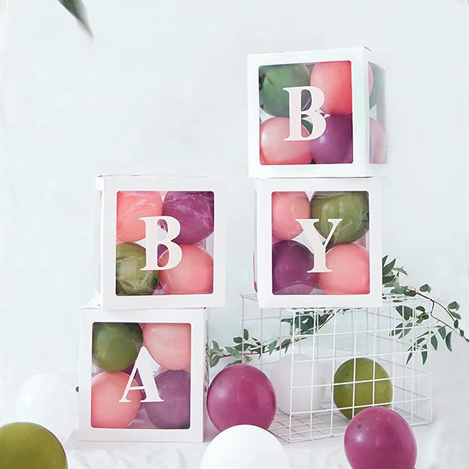 Baby Boxes with Letters for Baby Shower, Baby Shower Gender Reveal Decor | Baby - Image 5