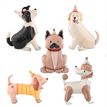 5PCS Dog Balloons Dog Themed Birthday Party Decorations Cute Puppy Foil Mylar by Unknown