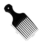 Plastic Hair Pick Comb – Wide Tooth Afro Lift Picks - Pack of 4 Combs - 5.25 Inch - for Styling Lifting Detangling Adding Volume for Long Curly and Thick Hair, Wigs and Beards for Men & Women