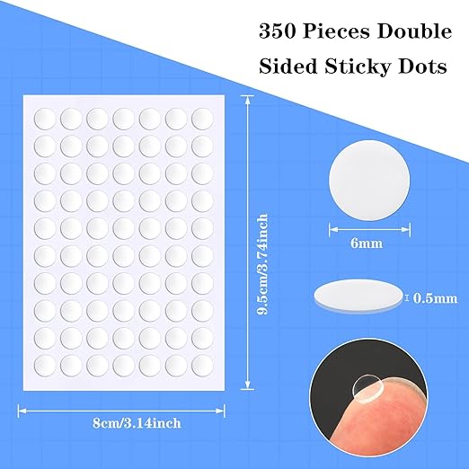 JUNEBRUSHS 350 Pieces Double Sided Sticky Dots, Sticky Tack - Image 2
