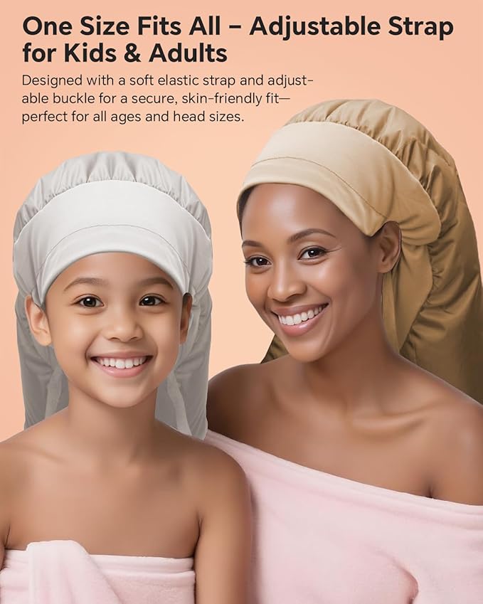 Hair Dryer Bonnet Attachment – 28.5" XL Hooded Dryer Cap for Faster Drying & Deep Conditioning, Extra-Large Space Fits Thick, Curly Hair & Styling Tools (Silver, Extra Large)